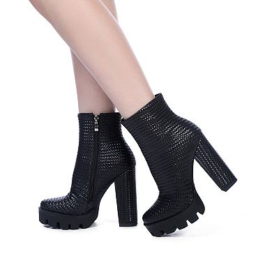 London Rag Moleski Women's Heeled Ankle Boots