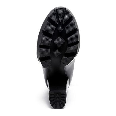 London Rag Yeti Women's Block Heel Ankle Boots