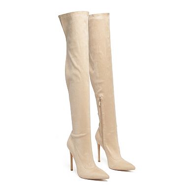 London Rag Tilera Women's Heeled Thigh High Boots