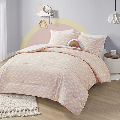 Urban Habitat Kids Ellie Reversible Sunshine Printed Comforter Set with Rainbow Shaped Pillow