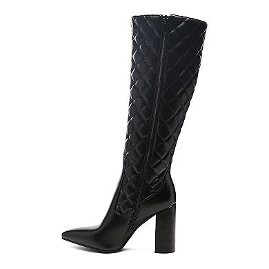 London Rag Quilt Women's Knee-High Boots