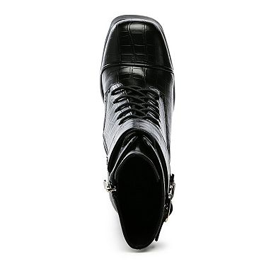 London Rag Stomper Women's Platform Block Heel Boots