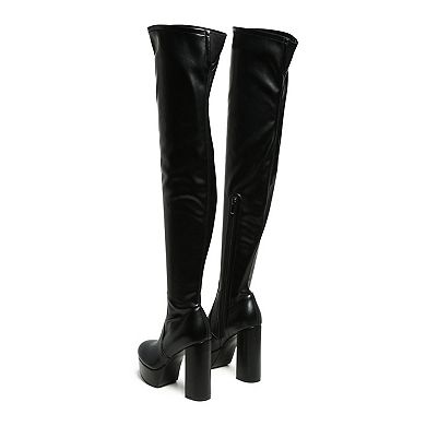 London Rag Bubble Women's Heeled Thigh High Boots