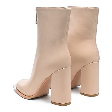 London Rag Flower Blade Women's Heeled Ankle Boots