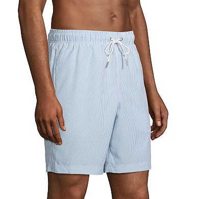 Men's Lands' End 8" Seersucker Swim Trunks