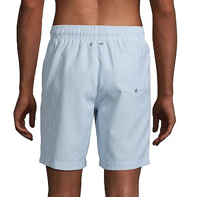 Men's Lands' End 8-in. Seersucker Volley Swim Trunks