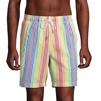 Men's Lands' End 8" Seersucker Swim Trunks