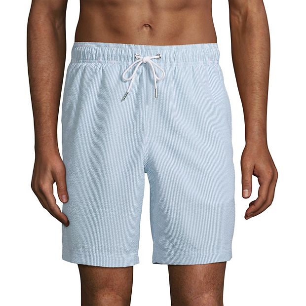 Mens seersucker 2024 swim trunks