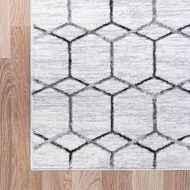 Unique Loom Tile Matrix Trellis Rug