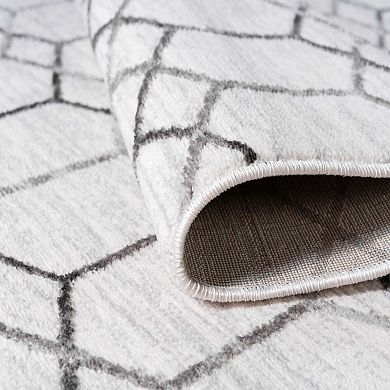 Unique Loom Tile Matrix Trellis Rug