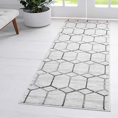 Unique Loom Tile Matrix Trellis Rug