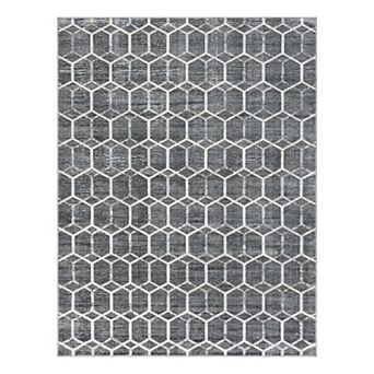 Unique Loom Tile Matrix Trellis Rug