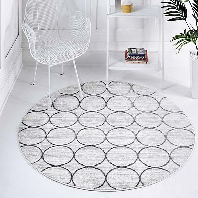 Unique Loom Dots Matrix Trellis Rug