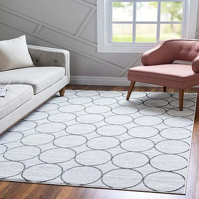 Unique Loom Dots Matrix Trellis Rug