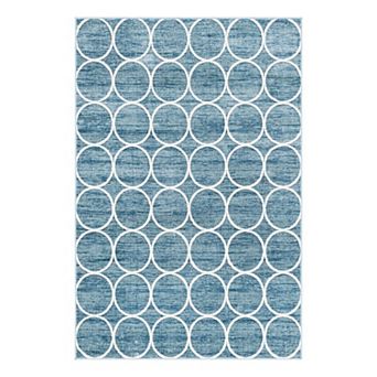 Unique Loom Dots Matrix Trellis Rug