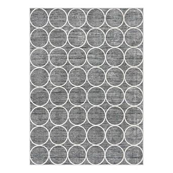 Unique Loom Dots Matrix Trellis Rug
