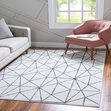 Unique Loom Geometric Matrix Trellis Rug