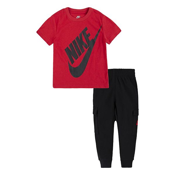 Toddler Boy Nike Sportswear Futura Big Logo Graphic Tee & Cargo Jogger ...
