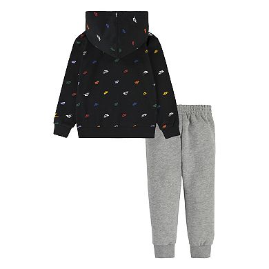 Toddler Boys Nike Club Printed Hoodie Set