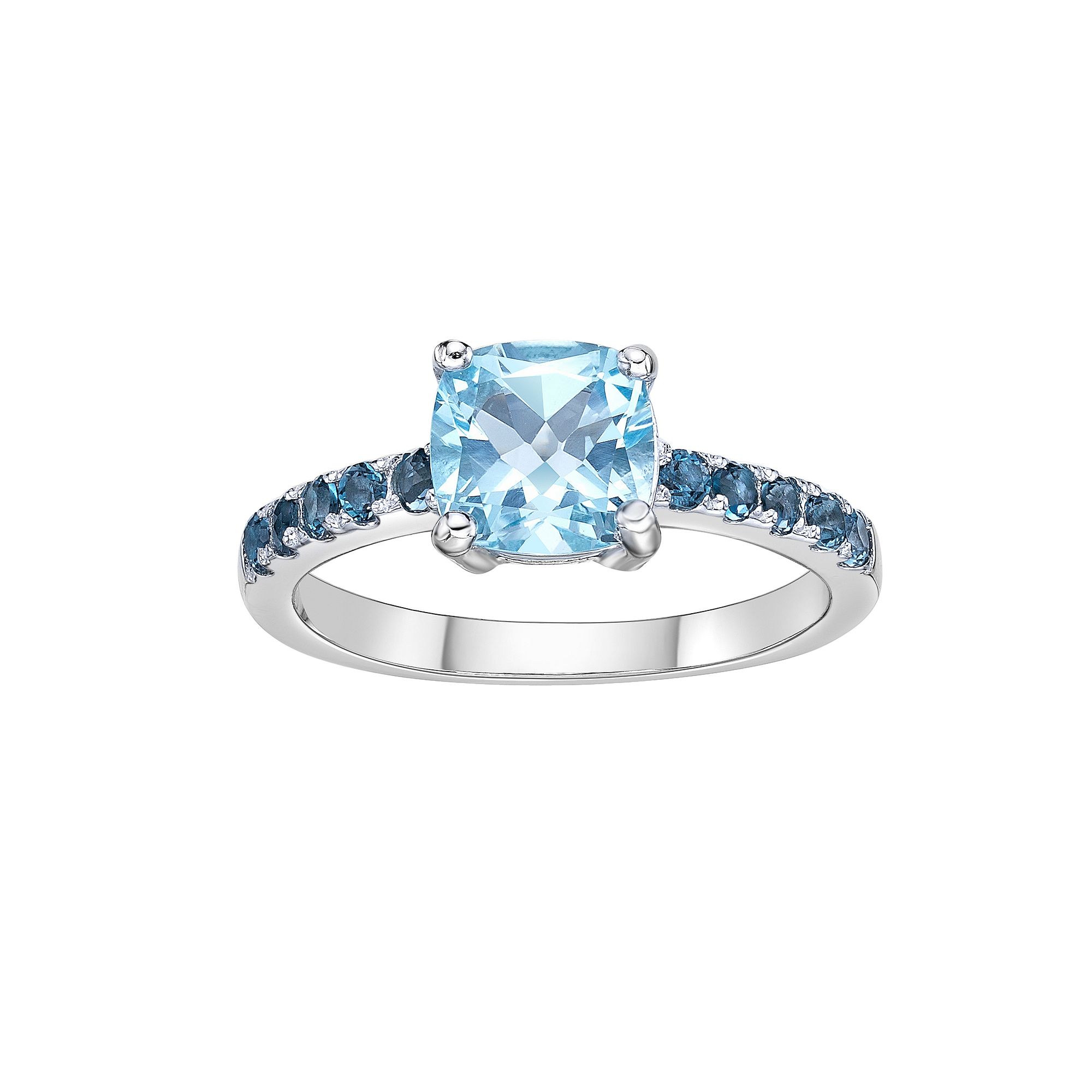 Gemminded Sterling Silver Blue & London Blue Topaz Ring, Womens, Size: 10