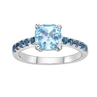 Gemminded Sterling Silver Blue & London Blue Topaz Ring