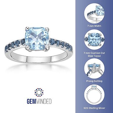 Gemminded Sterling Silver Blue & London Blue Topaz Ring