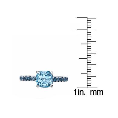 Gemminded Sterling Silver Blue & London Blue Topaz Ring