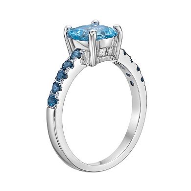 Gemminded Sterling Silver Blue & London Blue Topaz Ring