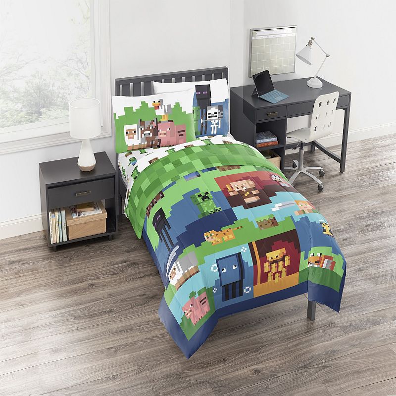 30302326 Minecraft Twin/Full Comforter, Multi sku 30302326