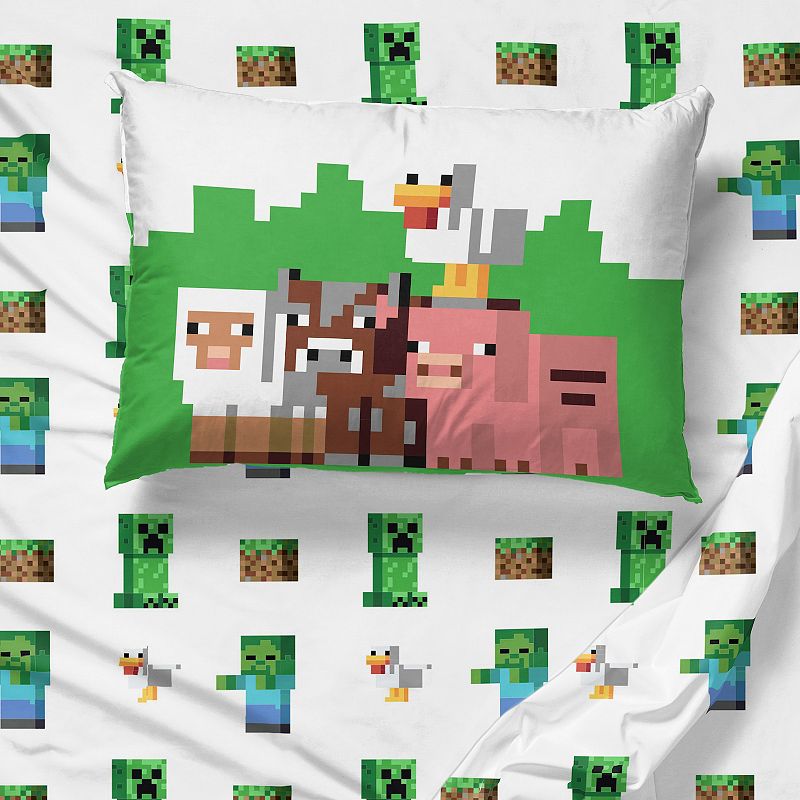 Minecraft Sheet Set with Pillowcases, Multi, Full