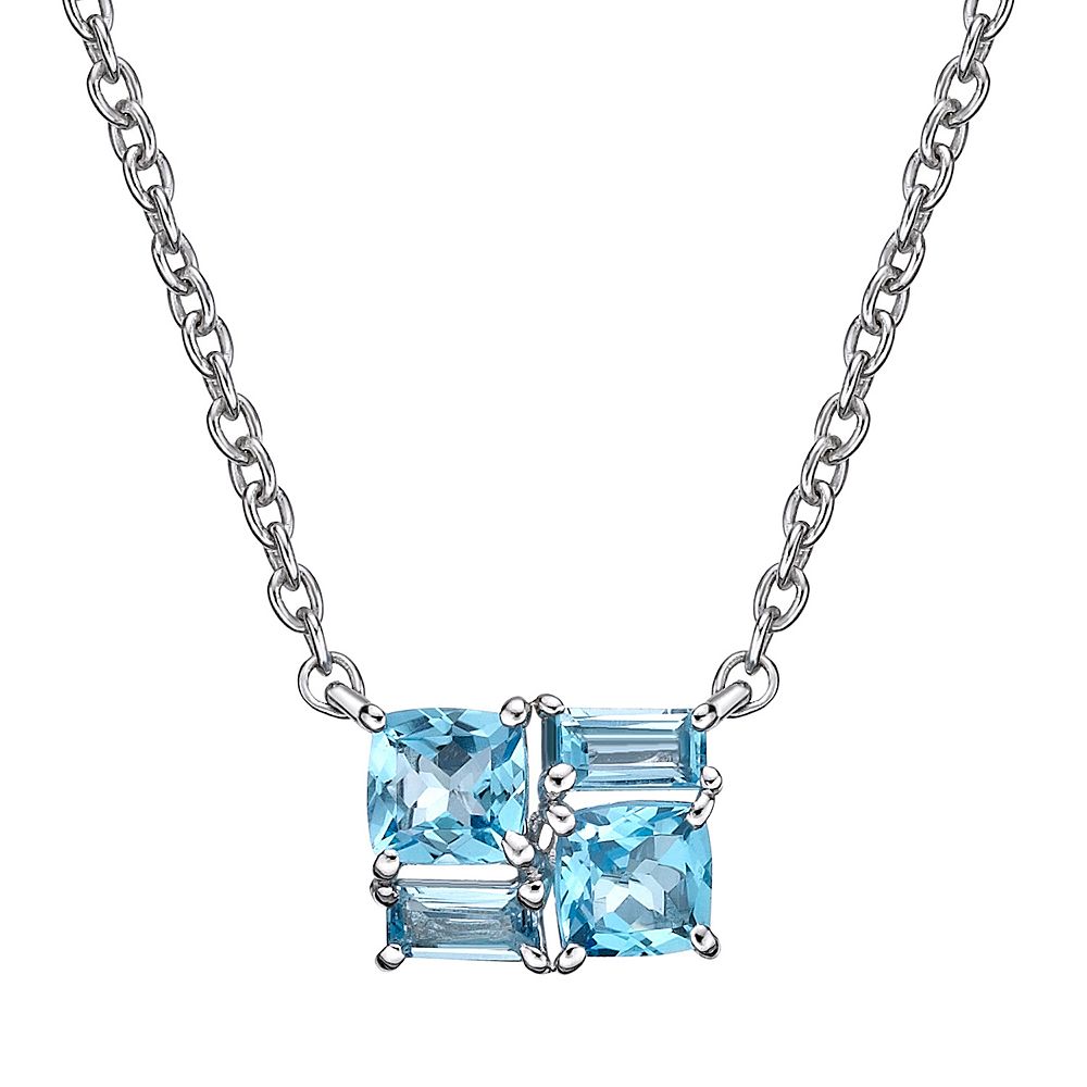 ネックレス・ペンダント BLUMARINE SILVER TONE NECKLACE Gemminded Sterling Silver Blue Topaz Pendant Necklace