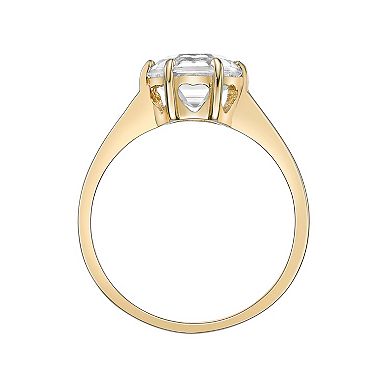 Gemminded 14k Gold Over Silver White Topaz Ring