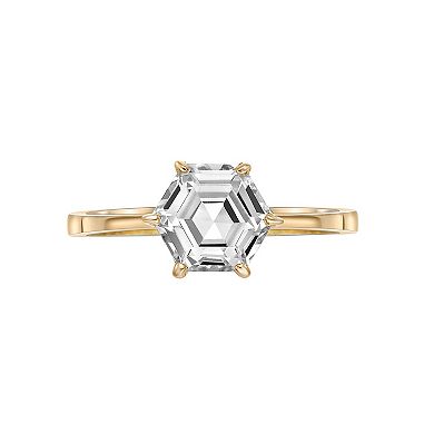 Gemminded 14k Gold Over Silver White Topaz Ring