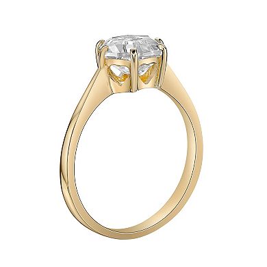 Gemminded 14k Gold Over Silver White Topaz Ring