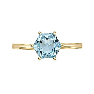 Gemminded 14k Gold Over Silver Blue Topaz Ring