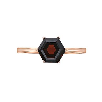 Gemminded 14k Rose Gold Over Silver Garnet Ring