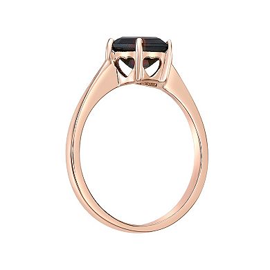 Gemminded 14k Rose Gold Over Silver Garnet Ring