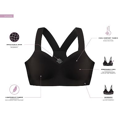 Bali® Comfort Revolution Easylite Racerback Breathable Wireless Bra DF3499