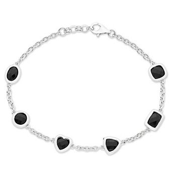 Sterling Silver & Onyx Bracelet