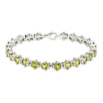 Sterling Silver & Peridot Bracelet