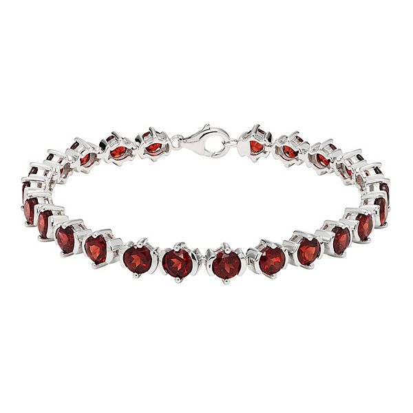 27.60 Carat Genuine Garnet .925 Sterling Silver Bracelet main image 1
