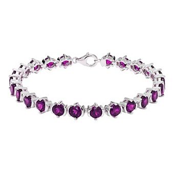 Sterling Silver & Amethyst Bracelet