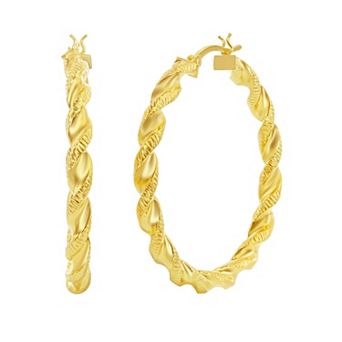Argento Bella Twisted Hoop Earrings