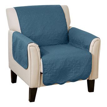 Great Bay Home Elenor Solid Medallion Chair Cover