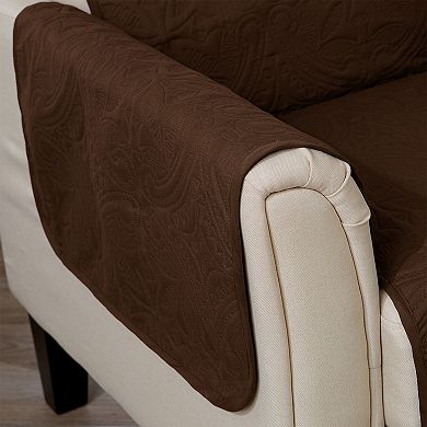 Great Bay Home Elenor Solid Medallion Recliner Slipcover