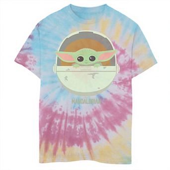 Boys 8-20 Star Wars The Mandalorian Grogu aka Baby Yoda Bassinet Portrait Tie Dye Graphic Tee