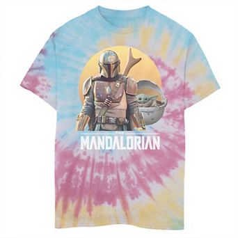 Boys 6-20 Star Wars The Mandalorian Sunset Duo Portrait Tie Dye Graphic Tee