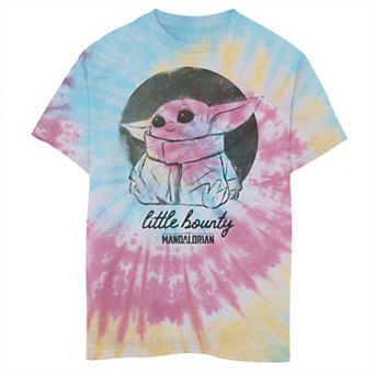 Boys 8-20 Star Wars The Mandalorian Grogu aka Baby Yoda Little Bounty Watercolor Tie Dye Graphic Tee