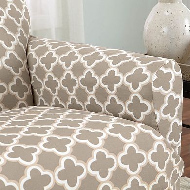 Great Bay Home Fallon Printed Twill Loveseat Slipcover