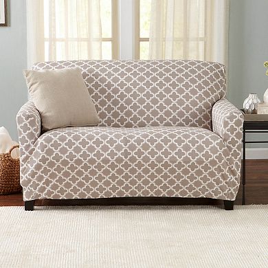 Great Bay Home Fallon Printed Twill Loveseat Slipcover